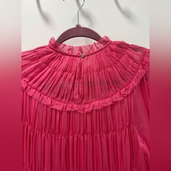 Ulla Johnson Emmeline Fuchsia Pink Silk Dress Size 0 - Picture 8 of 14